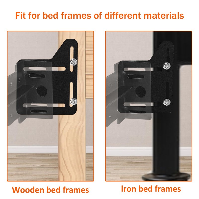 Ertuohg 2Pcs Bed Frame Brackets for Headboard, Headboard Adapter Kit,