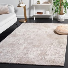 SAFAVIEH Century Collection Area Rug - 6'7" x 9', Beige, Modern Abstract Design, Ideal for High Traffic Areas in Living Room, Bedroom, Dining (CTY339A-6)