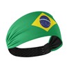 Women's Fashion Headbands Brazil Flag Yoga Elastic Hair Bands Sweat