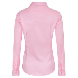 J.VER Womens Dress Shirts Long Sleeve Button Down Shirts Wrinkle-Free Stretch Regular Fit Solid Work Blouse Pink Small