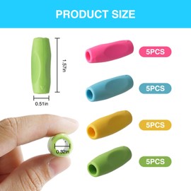 Framad 20PCS Pen Grips for Adults, Ergonomic Silicone Finger Cushion for Writing, Pencil Grippers