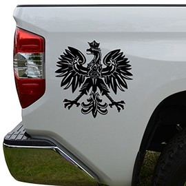 Rosie Decals Polish Eagle Emblem Die Cut Vinyl Decal Sticker For Car Truck Motorcycle Window Bumper Wall Decor Size- [12 inch/30 cm] Wide Color- Gloss White