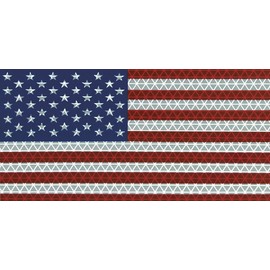 Oralite American Flag Decal, Reflect, 6.5x3.75 in, Red/White/Blue