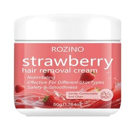 Hair Removal Cream with Strawberry,Painless & Gentle Hair Removal Cream from Legs, Arms, Underarms, Stomach and Bikini Line for All Skin Types (1Pack)