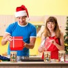Suclain 6 Pcs Christmas Glass Storage Jars with Lid 19