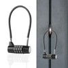 4 Digit Combination Padlock,1PCS Steel Cable Padlocks with Code,Long Padlock,Outdoor