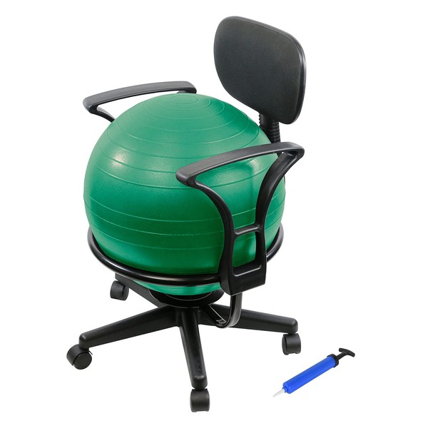 CanDo Metal Ball Chair - Inflatable Ergonomic Active Seating Exercise