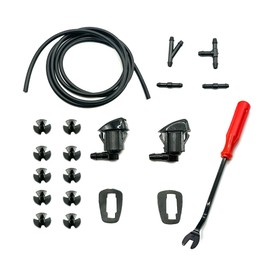 85381-AE020 Front Windshield Washer Nozzles Kit With Clips Compatible with Toyota Sienna 2004-2010 Solara 2004-2008 Replace # 85381-AE020 53326-08010