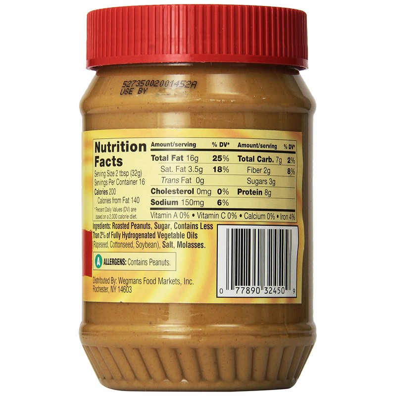 Wgmns Peanut Butter, Creamy, 18 Oz. (Pack of 2)