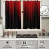 AAtter Red Window Curtain for Kitchen Black Gothic Goth Ombre