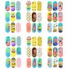 Rainbow decal nails Sticker Nails Tatto Uñas Bob Esponja 6
