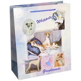 GREYHOUND (WHIPPET) GIFT BAGS, SET OF 5 Large Gift Bags by Ruth Maystead