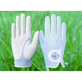 SIMPLE SYMBOL Paquete de dos guantes de golf RainGrip para hombre, comodidad en clima húmedo caliente, (dos manos izquierda o dos manos derecha o un par) cuatro colores para elegir entre blanco/verde/azul marino/gris (cielo, XL, derecho)