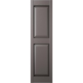 Ekena Millwork Lifetime Vinyl LP2S12X05100MS Standard Two Equal Panel Vinyls, Raised Panel Vinyl Shutters, w/Installation Shutter-Lok's & Matching Screws (Per Pair), 12"W x 51"H, Musket Brown