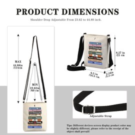 Vintage Jane Austen Bookish Gift Crossbody Bag Book Bag for Classic Novel Lover (Jane Book CB EU)