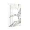 Ukutarly Gray White Marble Outlet Covers Decorative Electrical Wall Plate