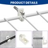 ZIUZI Wire Shelf End Bracket and White Down Wall Clips
