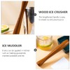 Wooden Cocktail Muddler Ice Crusher: Ice Hammer Mallet Bar Tool