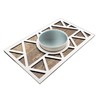 Nest Thermostat Decorative Wall Plate Triangle Geometric White, Brown Natural