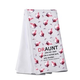 Draunt Definition Kitchen Towel Wine Aunt Kitchen Towel Draunt Tea Towel Auntie Wine Party Gift Wine Lover Gift (Draunt TOWEL)
