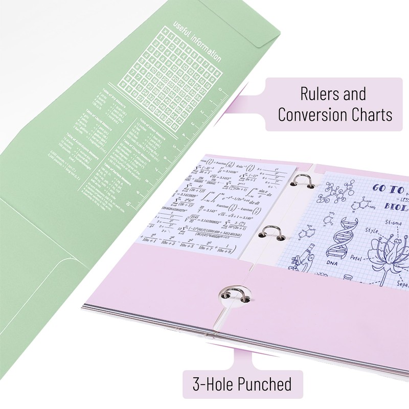 Mr. Pen- Pocket Folders, 4 Pocket, 4 Pack, Pastel Colors,