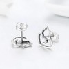 PAHALA 925 Sterling Silver Cute Cat Stud Earrings