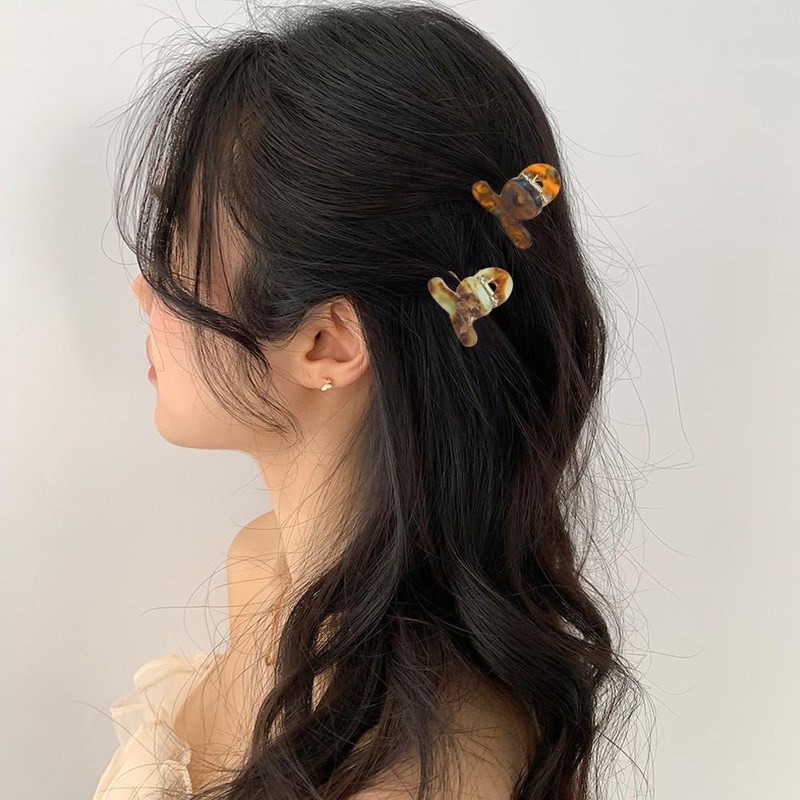 Capiant 6 Pack Small Acetate Claw Clips for Women -