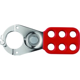 Abus 801 Lock Out Hasp 1in Red with Clamp