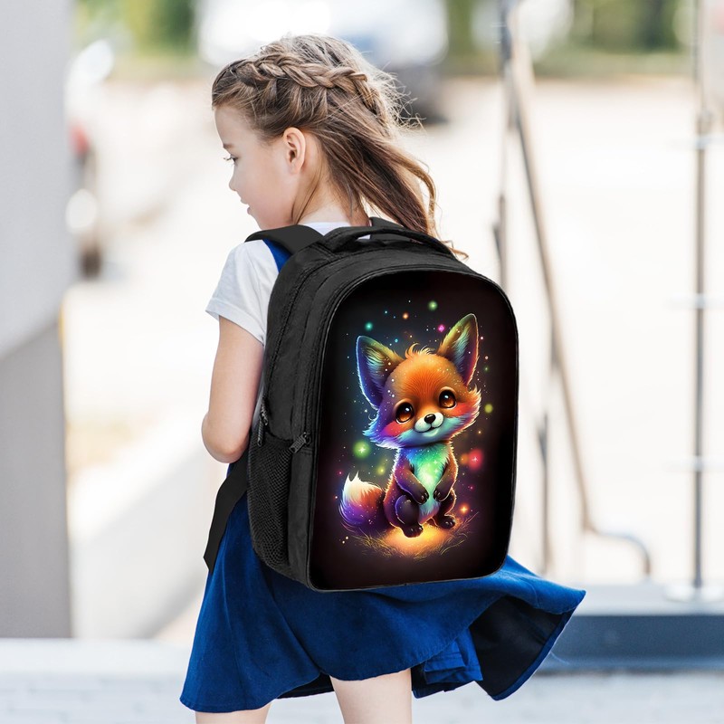 CBETF Fox Backpack for Girls Boys Cute Red Fox School