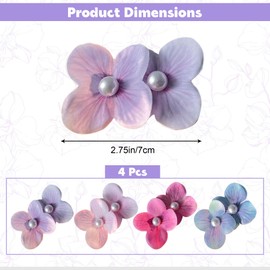 AEGYPIUS Orchid Hair Clip, 4 Pcs Hawaiian Flower Hair Clips Tropical Flower Hair Clip, Orchid Clips for Hair Hawaiian Flowers for Hair Hawaiian Hair Flower Orchid Hair Clips Orchid Flower Hair Clip