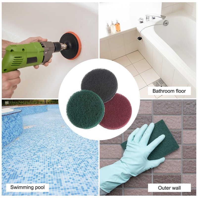HARFINGTON 6pcs Drill Power Brush 3 inch Tile Scrubber Scouring