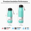 Water Bottle with Portable Lid Metal Thermos Vacuum Insulated Stainless