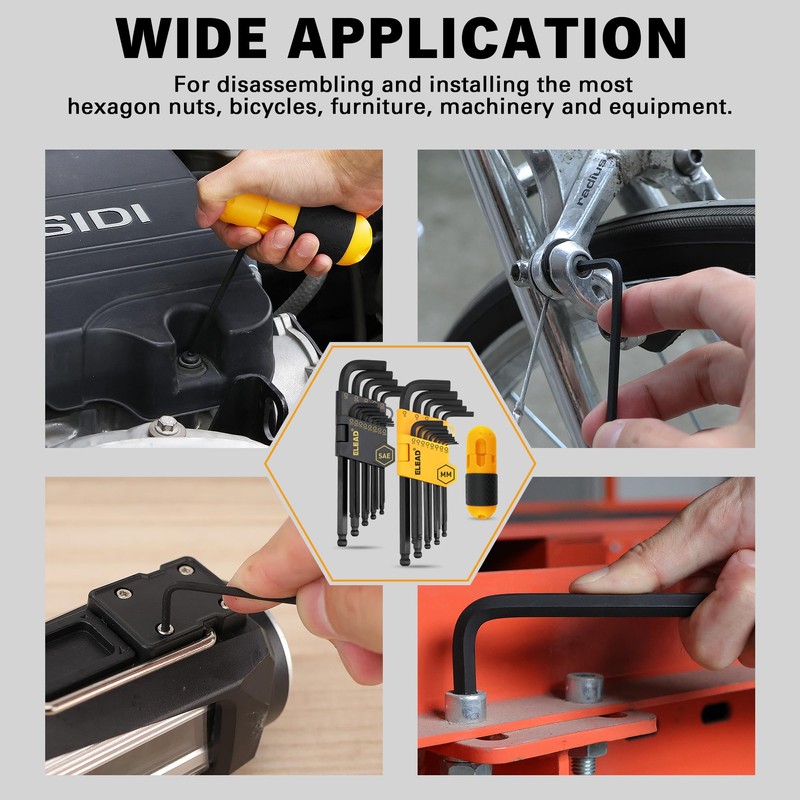 ELEAD Allen Wrench Hex Key Set: Premium 27pcs Durable Hex