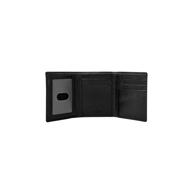 FOSSIL Beck Trifold Black, black, rfid wallet