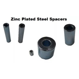 Basic Zinc Plate Steel Spacer, NO.10 Screw, 3/8" OD x .192" ID x 5/32" Length, 8 pc