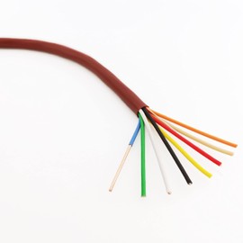 Cableague Thermostat Wire 18/8 18 Gauge 8 Conductor ETL 18-8 25 Feet Brown (18-8 Brown, 25Feet（7.5 Meter）)