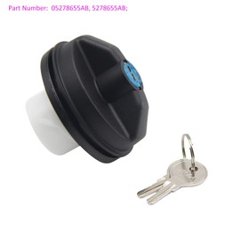 05278655AB 5278655AB - Tapa de combustible con bloqueo de gas, repuesto para Jeep Wrangler Rubicon Sahara TJ JK, Jeep Patriot, Challenger, Ram 1500 Ram 2500 Tapa de gas de bloqueo