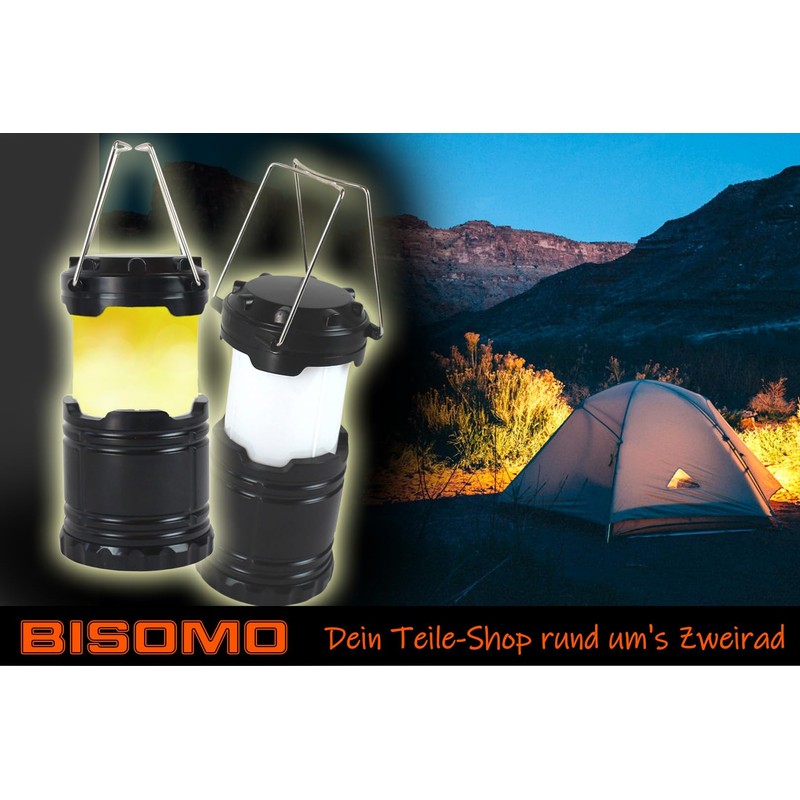 Outdoor Camping Lantern, Flame Effect or White Light, Diameter 87