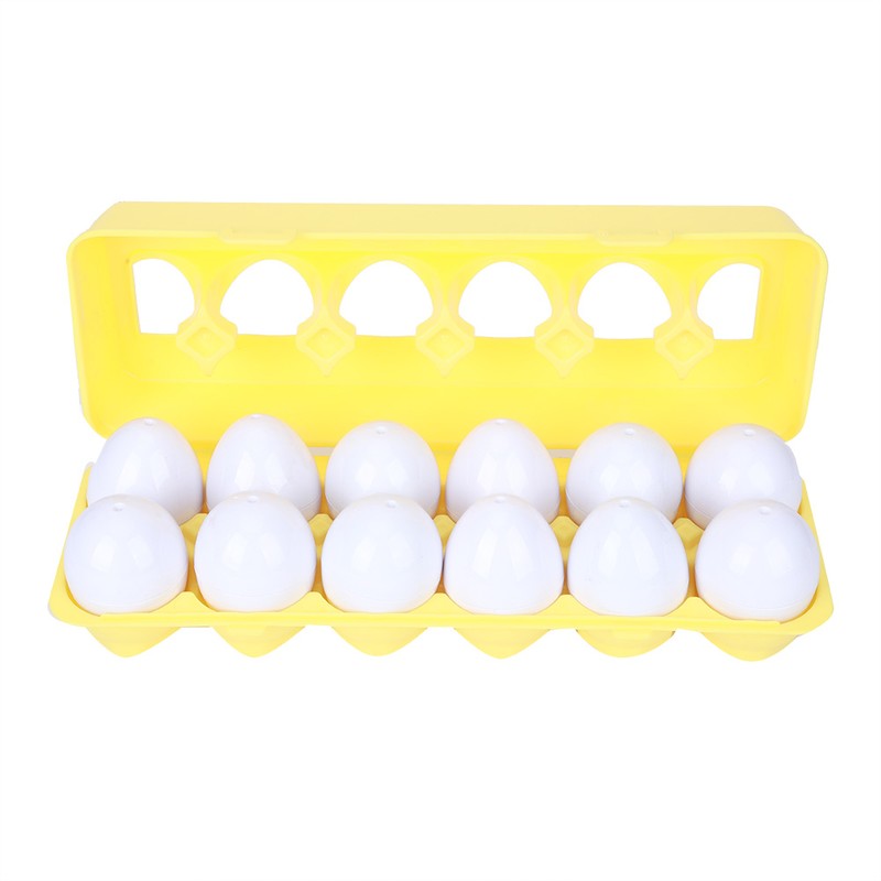 12pcs Matching Eggs Toy Set Children Early Educational Recognition Learning