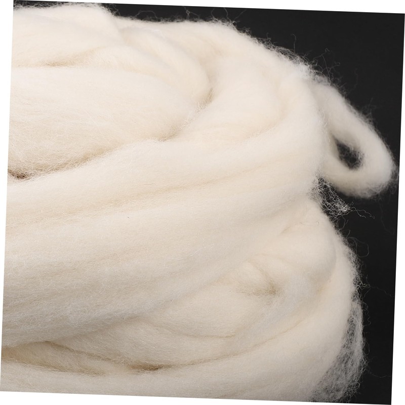 OSALADI Natural Roving Wool Fiber for Needle Felting Soft DIY