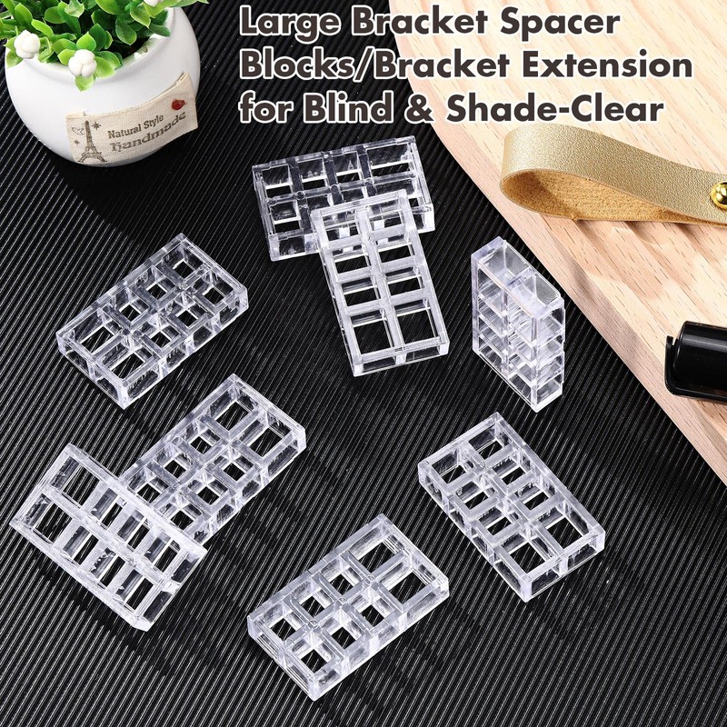 Innconee 8 Pcs Bracket Spacer Blocks Curtain Spacers for Drapes