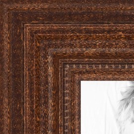 ArtToFrames 12x24 Inch Brown Picture Frame, This 1.25" Custom Wood Poster Frame is Walnut Stain, for Your Art or Photos - Comes with 060 Plexi Glass, WOM0066-81375-YWAL-12x24