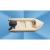 Resin Inflatable Dinghy Type W3 with Dummy Outboard Motor 1:25