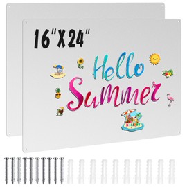 Ireer 2 Pcs 16"x24" Magnetic Board-memo Board for Home, Office, Kitchen and Classroom-Magnet Bulletin Board Display Magnetic Letters Numbers Animal, Calendar, Notes, Photos, Suitable for Wall (Gray)