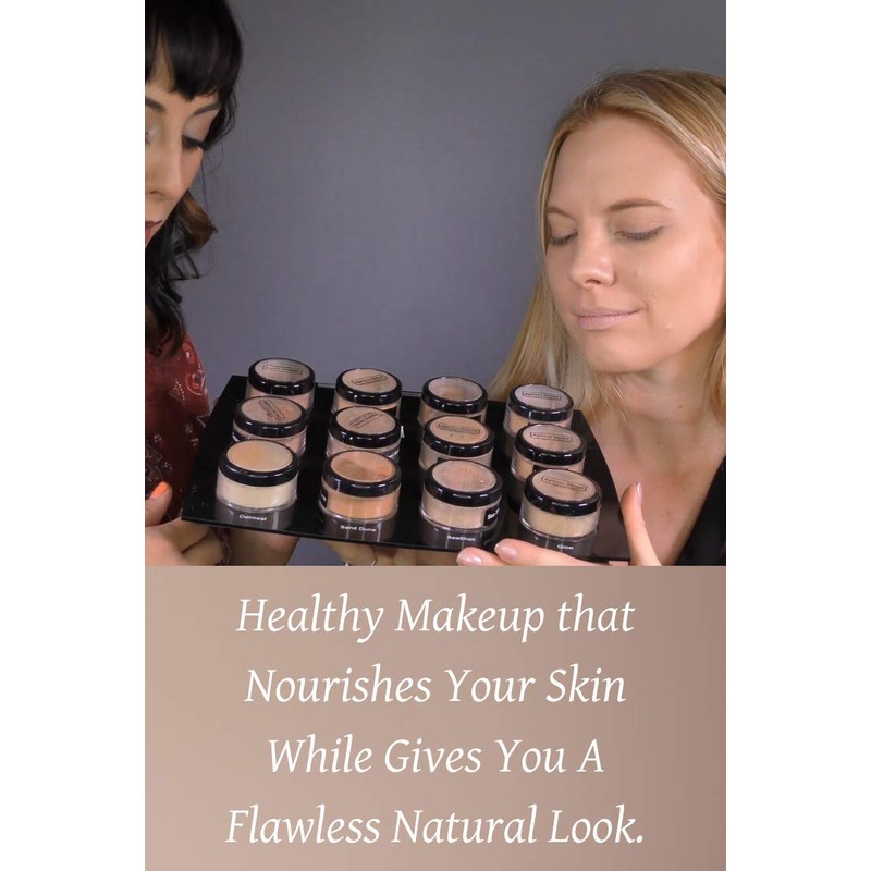 Ageless Derma Mineral Face Powder Foundation Makeup. Natural Full Coverage
