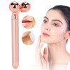 Electric 3D Facial Roller Massager Remove Puffiness Slimming Tightening Face