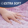 smiry Microfiber U-Shape Toilet Mat, Non-Slip Shaggy Soft Pedestal Mat