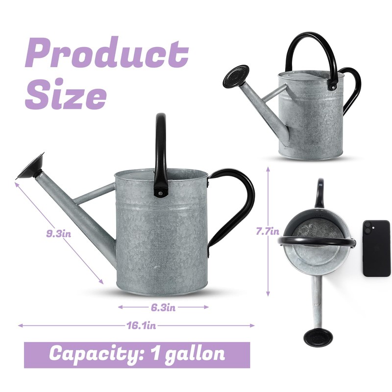 1 Gallon Watering Can for Plants, Watering Cans for Indoor&Outdoor