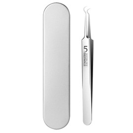 Haruhada professional acne sebum tweezers, choose 1 of 3 types of ultra-precision fine forceps, pore ingrown blackhead, 1 piece, elbow tweezers 1 piece / 하루하다 전문가용 아크네 피지 핀셋 초정밀 미세 집게 3종 중 택1 모공 인그로운 블랙헤드, 1개, 엘보핀셋 1개