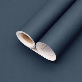 Yancorp 16"x120" Matte Blue Contact Papaer Peel and Stick Wallpaper Vinyl Wrap Countertop Wallpapers Waterproof for Cabinets Drawers Bedroom Kitchen Self-Adhesive Wallpaper